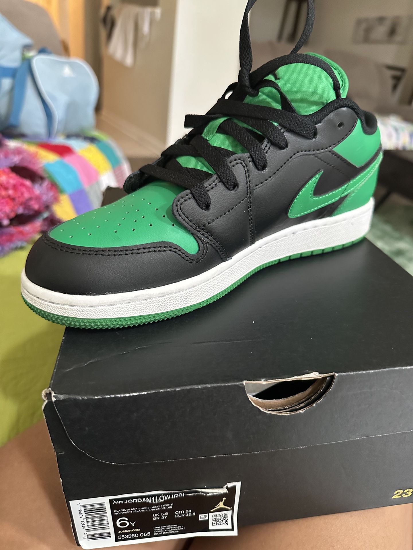 Air Jordan 1 Low ‘Black Lucky Green’