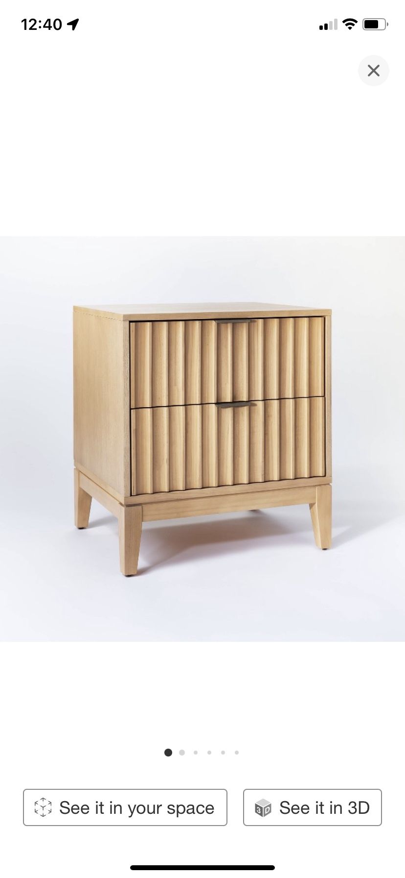 Thousand Oaks Wood Scalloped End Table with Drawers - Threshold™ designed with Studio McGee