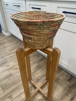 Woven Basket Plant Holder Boho
