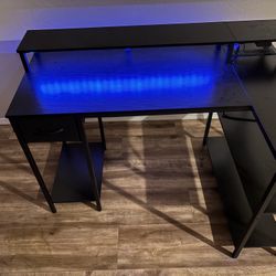 Black Led Desk 