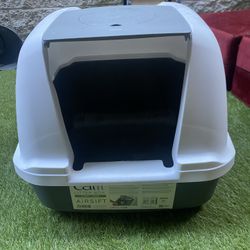Jumbo Covered Cat Litter Box With Sift Air Filter