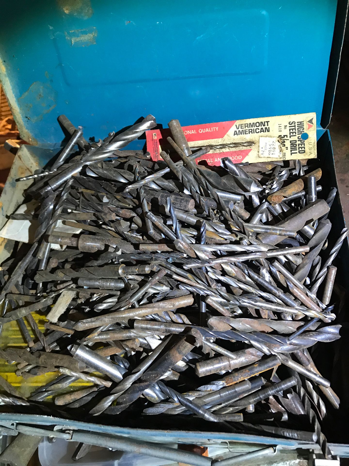 Drill bits. A couple hundred..new and used.