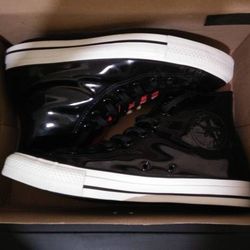 EUC Converse Chuck Taylor All Star Black Patent Leather HighTop Shoes