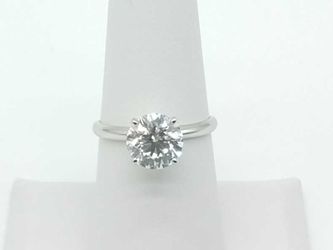2.0 Dwt Lab Grown Diamond 14k White Gold Ring 2.4 Grams Size 7 Mk1225issmia