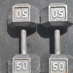 Hexagon Dumbbells-50lbs