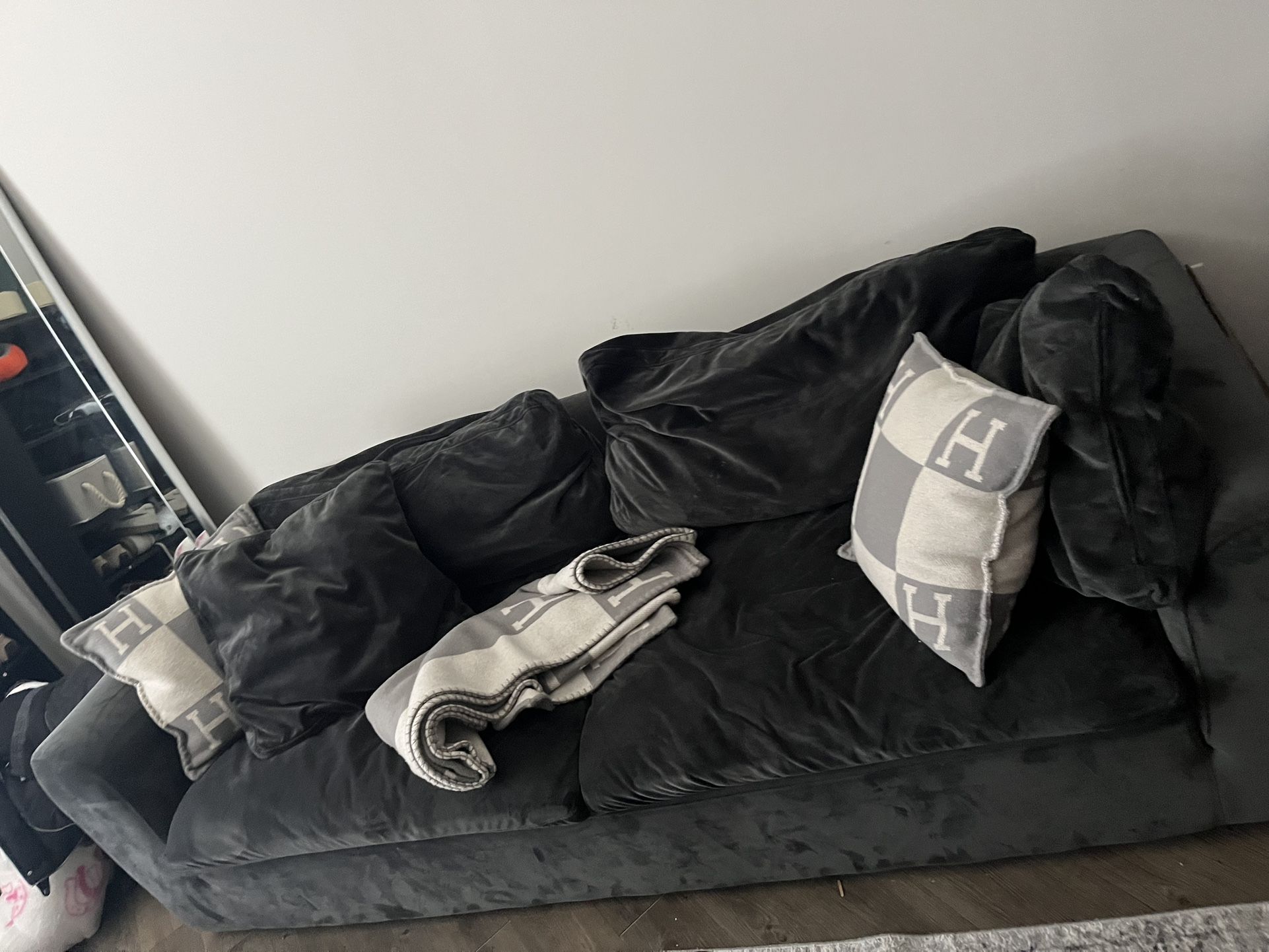 Huge Custom Joybird Cloud Couch With Hermes Accessories