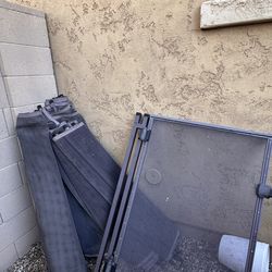 Brown mesh pool fencing