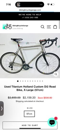 Used Titanium Holland Custom Di2 Road Bike, X-Large (57cm)
