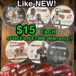 🏀 NBA PS3 Games – NBA 2K Series + NBA Live ($15 Each)