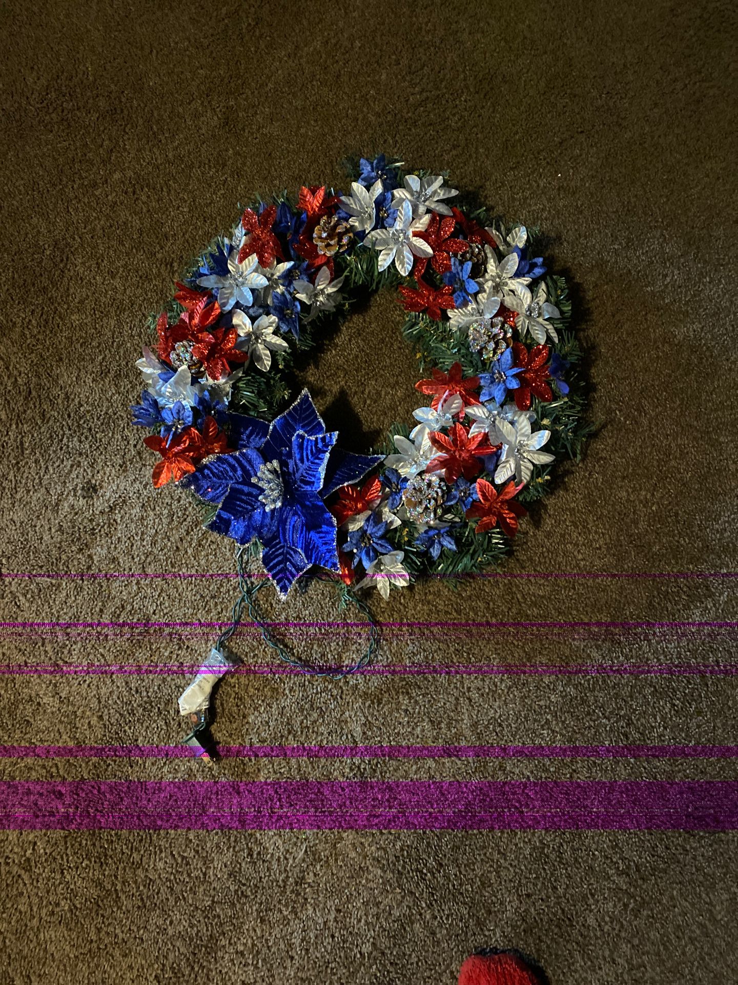 Beautiful USA Christmas wreath