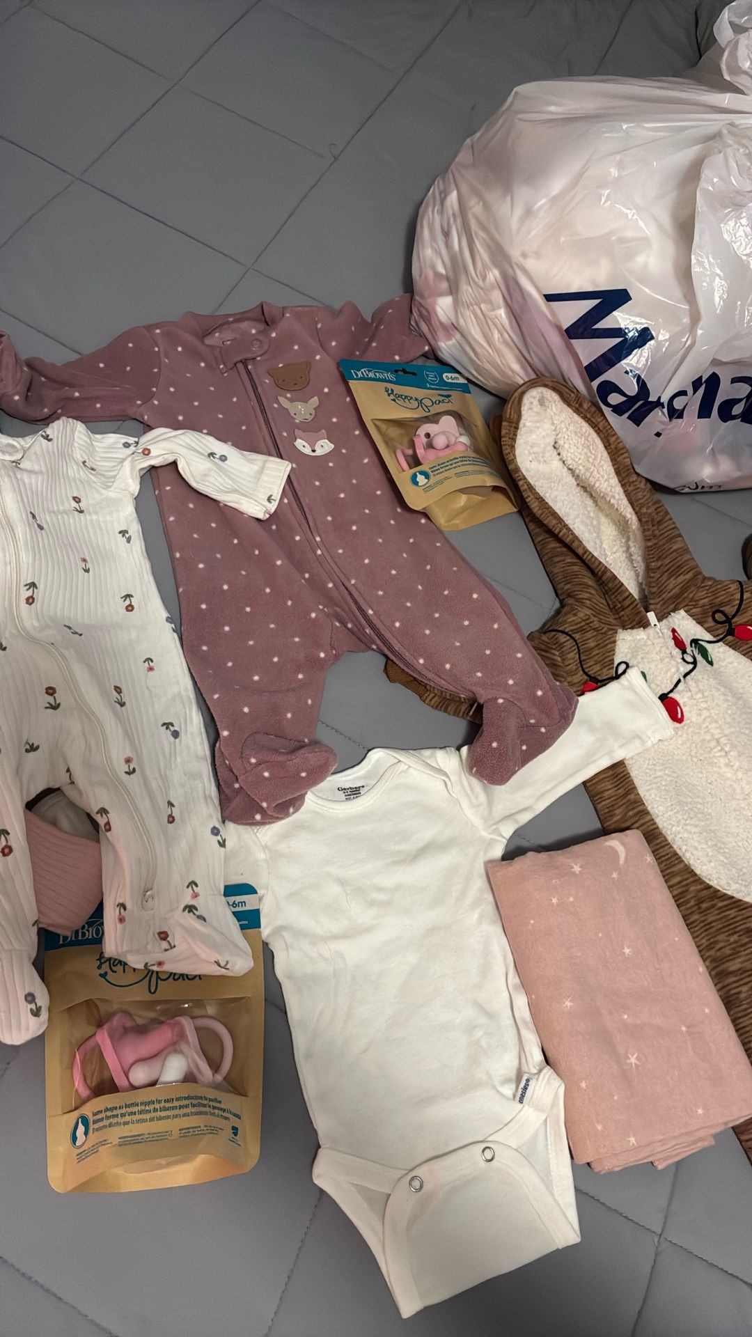 Brand New Baby Clothes Swaddles Pacifiers