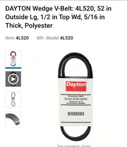 Dayton Wedge v-belt 4L520