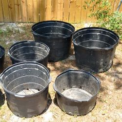 7 Large Nursery Pots