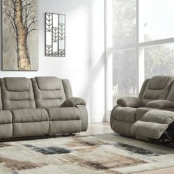 McCade Cobblestone Reclining Living Room Set

