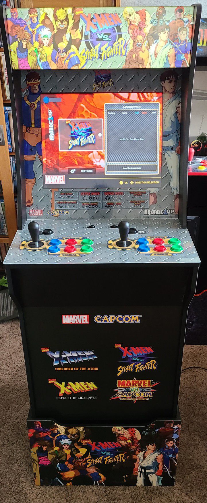 Arcade1Up X-Men vs. Street Fighter Arcade Video Game with Riser 