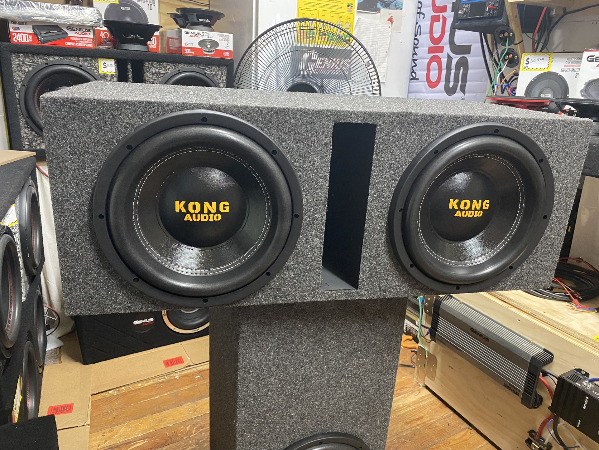 New 12” Kong Audio Subwoofers + New Ported Box