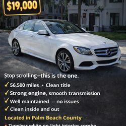 White Mercedes Benz C300 