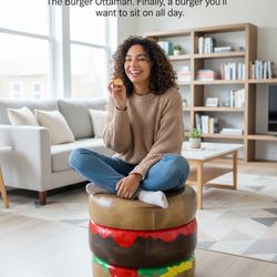 Burger Stool With  Storage Unit. 