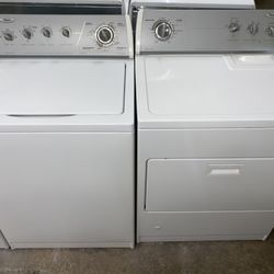 Whirlpool Set Washer And Dryer Gas Good Condition We Delivery 