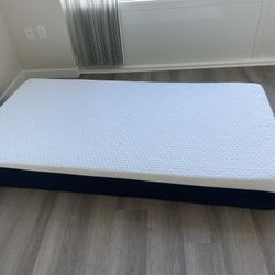 Twin Mattress With Bed Frame (Used for 1 Year)