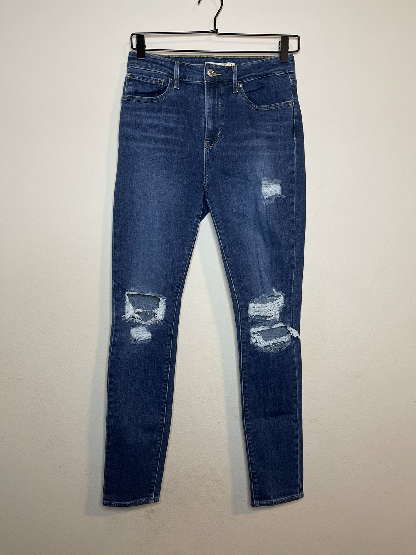 Levi’s 721 High-Rise Skinny Distressed Jeans