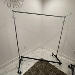 Clothes Racks Qty 3 Heavy Duty On Wheel With Brakes