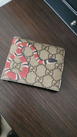Gucci Kingsnake print  Supreme wallet