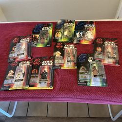 Star Wars Vintage POTF 9 Figure Lot 6 With Comm Tech Chip