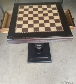 Wooden Chess And Checker Stand 