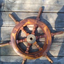 Antique Yacht Wheel
