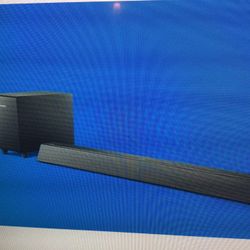 PHILLPS SOUNDBAR & SUBWOOFER. Open Box Item..fully Tested… RETAILS AT 129.95 PLUS TAX