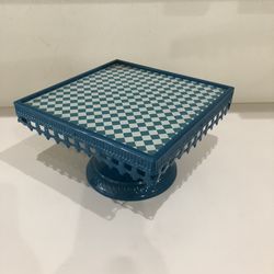 Hobby Lobby Teal Metal Cake Stand 