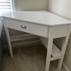 White Corner Desk
