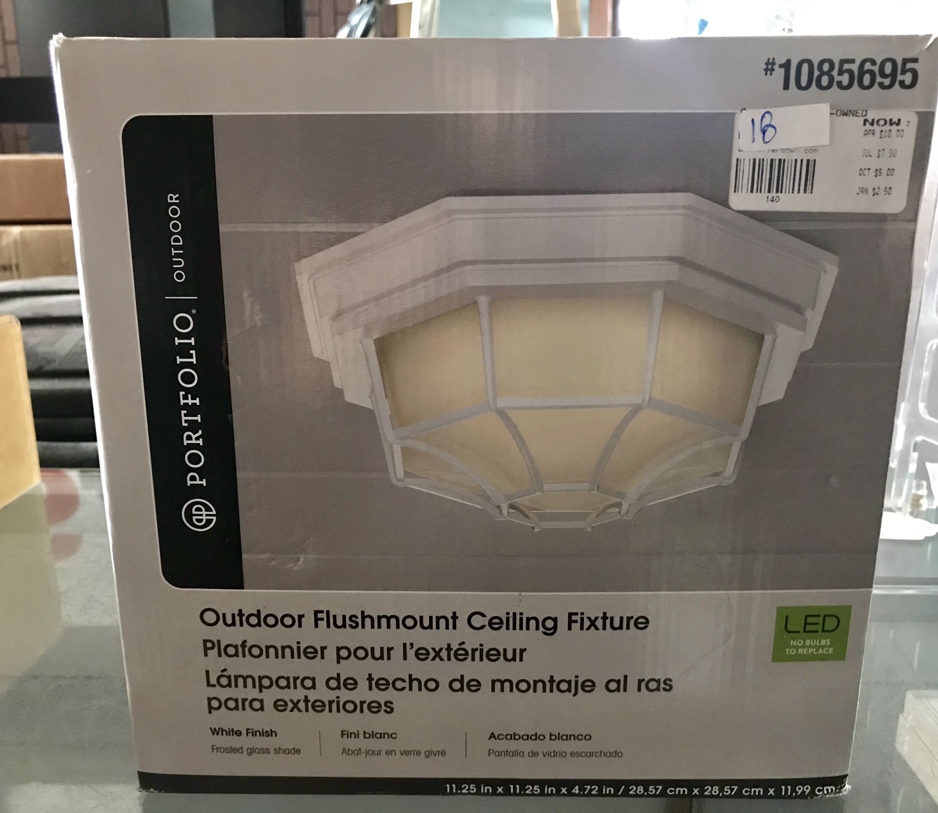 18. Portfolio Outdoor Flushmount Ceiling Fixture