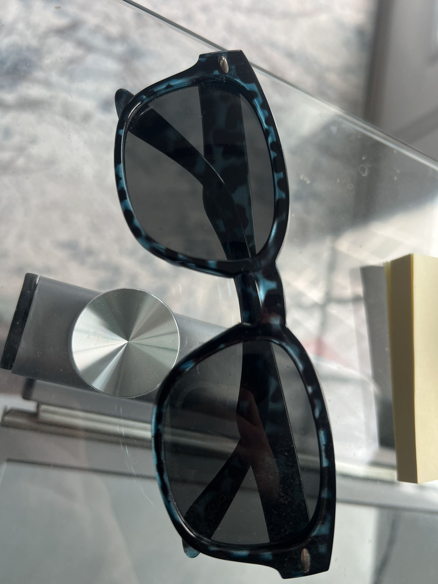 Blue Leopard Sunglasses