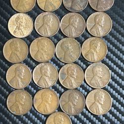 Lot 21 Lincoln Wheat Penny 1916 Cent To 1958,Copper Cent,1c Lot,Vintage Pieces |
