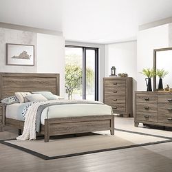 4 PCs Queen Bedroom Set