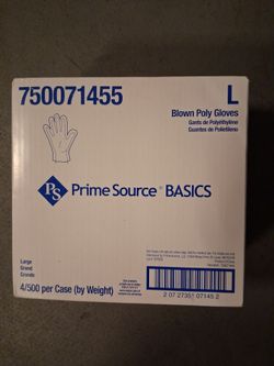 Blown poly gloves