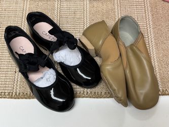 Girls' Dance Shoes Bundle (Brand New) – Capezio Tap Shoes Size 12 + Jazz Shoes Size 13.5
