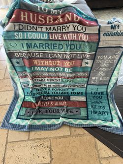 BLANKET   “to My Husband” 