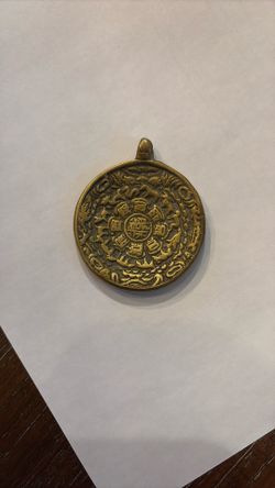 The image shows a Tibetan Buddhist Astrology Badge