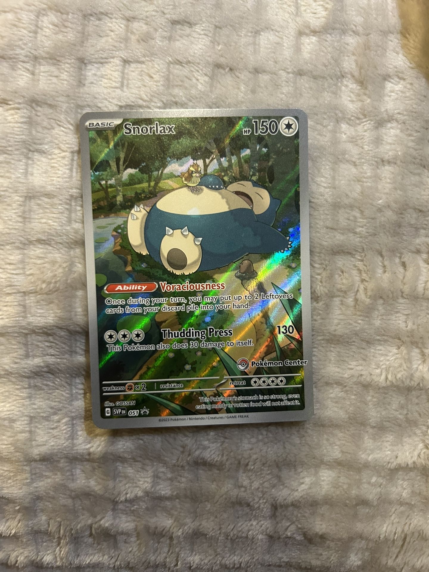 Snorlax 151 Pokemon Center Promo
