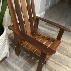 Child’s Wood Chair Bedroom Patio Garden Summer 