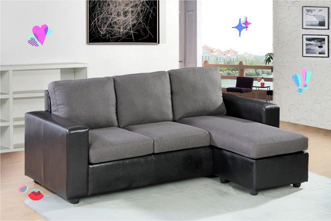Grey/Black Sectional ( New In Box)