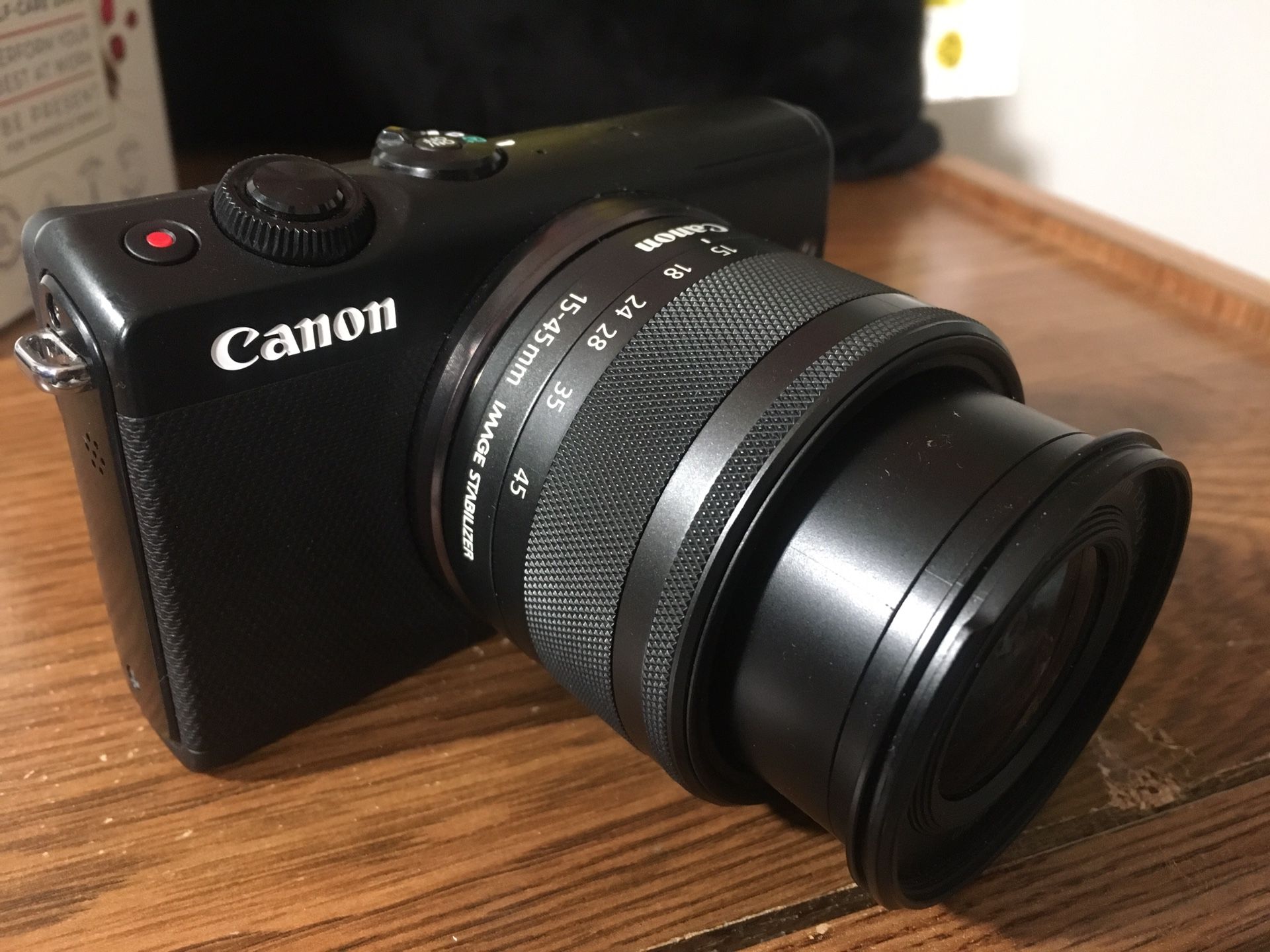 Canon EOS M100 Mirrorless Digital Camera w/ 15-45mm Lens (Black)