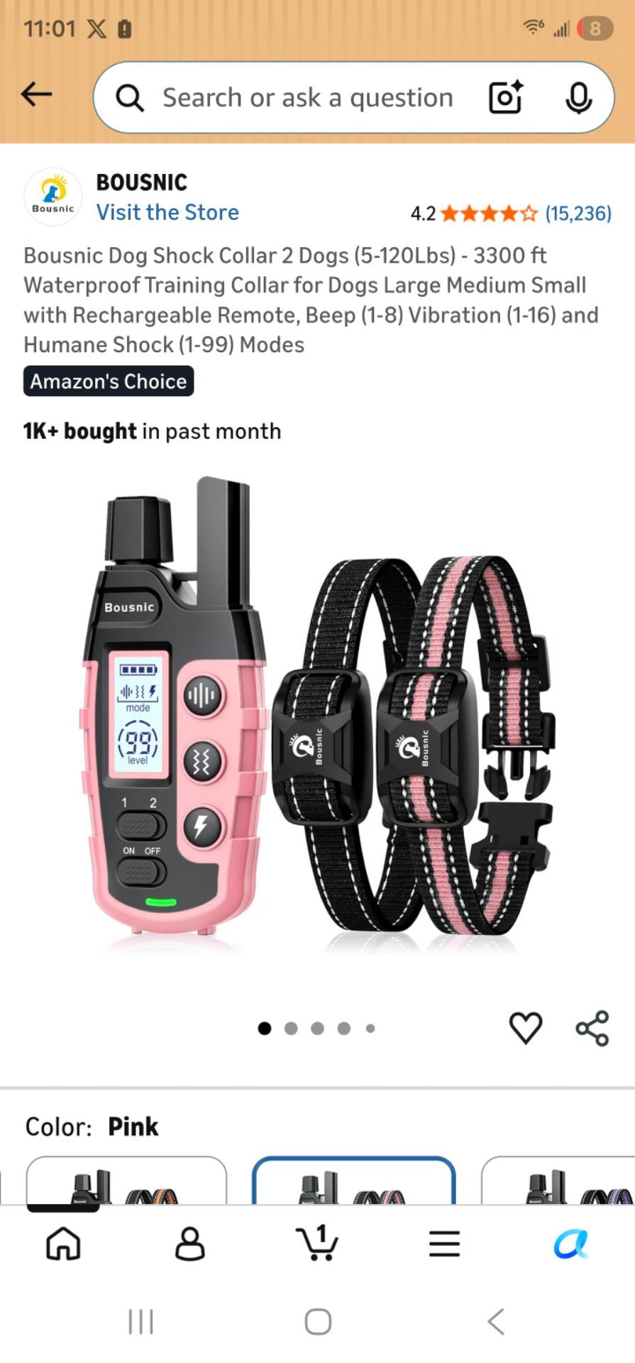 Bousnic Dog training Collar x2