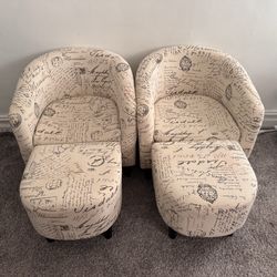 Arm chair with ottoman