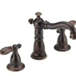Delta Victorian 8 in. Widespread 2-Handle Bathroom Faucet with Metal Drain Assembly in Venetian Bronze