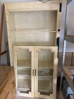 Oriental China Cabinet w glass shelves.