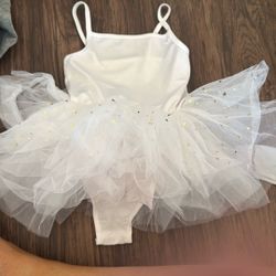 White Tutu Dance Costume Size Small For 3 Year Old